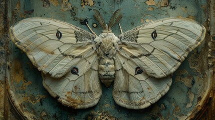 Fototapeta premium Moth Wings: A Close-Up Look at Nature's Beauty