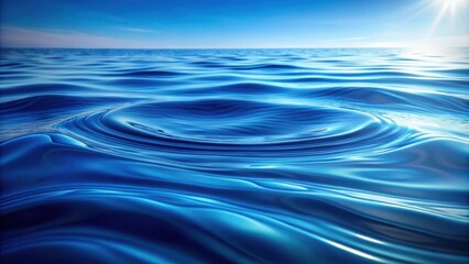Fototapeta premium Tranquil background of long blue water swirl , water, swirl, background, peaceful, calm, tranquil, blue, clear, texture, movement
