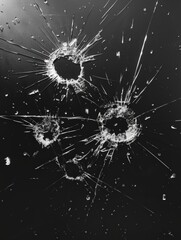 Obraz premium Broken glass on black background