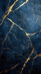 Dark blue marble with gold