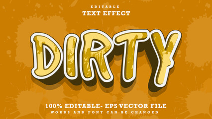 3d Grunge Dirty Editable Text Effect Design Template, Effect Saved In Graphic Style