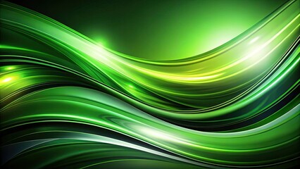 Fototapeta premium Vibrant green and sleek black abstract blended background with gradient effects, ideal for modern designs, technology, or nature-themed projects requiring a bold contrasting visual.