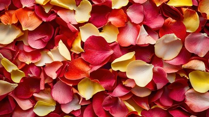 Closeup of rose petals