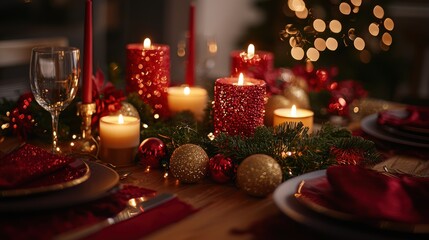 Elegant Christmas Dining Table Decor