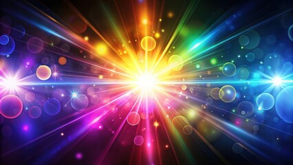 Colorful abstract light glow background with lens flare spotslight , lens flare, colorful, abstract, light, glow