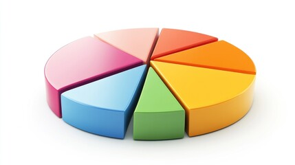 Obraz premium Vibrant Colorful Pie Chart for Data Representation