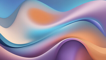 Smooth Abstract Background with Seamless Gradient Transitions in Soft Blues, Purples, and Oranges for a Calming Atmosphere