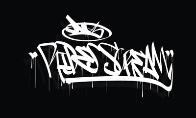 RIDES SCREAM graffiti tag style design