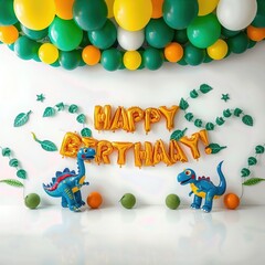 Obraz premium Dinosaur Birthday Party