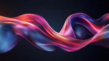 Colorful Abstract Flowing Wavy Lines Design