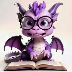 Obraz premium Smart Dragon Reading