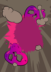 Cartoon purple gray background, comic book backdrop. Retro vector comics pop art design.