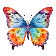 Fototapeta premium Vibrant Watercolor of a Colorful Butterfly with Stunning Wings