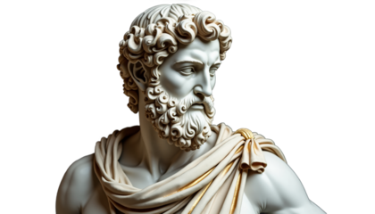 Stoic Statue, Roman And Greek Stoics And Stoicism Motivational And Inspirational Quotes, on Transparent Background PNG