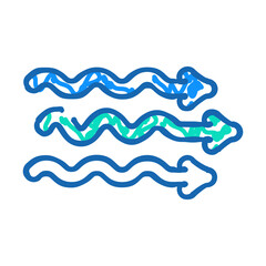 air flow doodle icon sketch vector. air flow sign. isolated symbol illustration