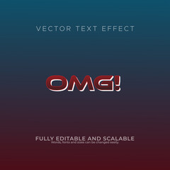 OMG vector editable text effect