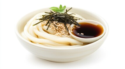 Delicious Noodle Dish with Sauce and Toppings