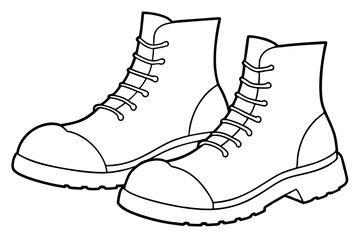 
Combat Boot Vector, Army Boot Silhouette, Soldier Army Combat Boots Silhouette Vector
