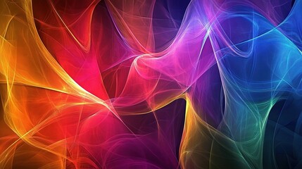Colorful Abstract Flowing Waves Background