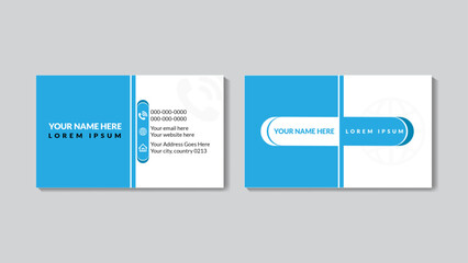 Business card design template, Clean professional business card template, visiting card, modern business card template
