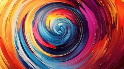 Obraz premium Vibrant Swirling Colors in Abstract Art Design