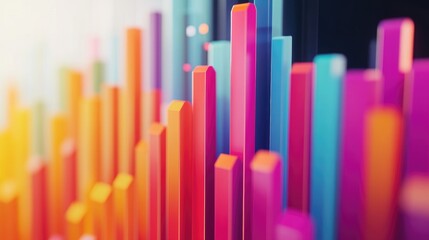 Obraz premium Colorful Abstract Bar Graph Visualization Image
