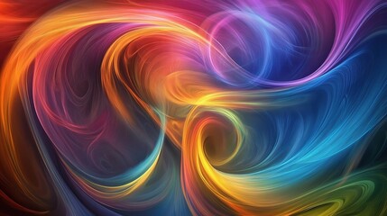 Obraz premium Colorful Abstract Swirls in Bright Vibrant Hues