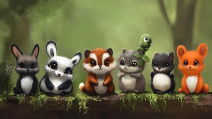 Fototapeta premium cute animal cartoon images for design