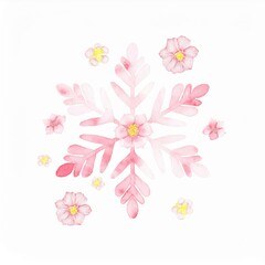 Fototapeta premium カラフルで美しい雪の結晶