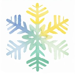 カラフルで美しい雪の結晶