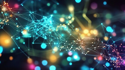 Abstract Connections with Colorful Lights and Patterns