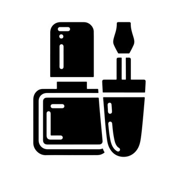 recommend clip art: Nail polish silhouette vector icon illustration isolated on a transparent background