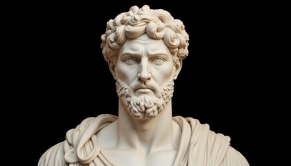Obraz premium Stoic Statue, Roman And Greek Stoics And Stoicism Motivational And Inspirational Quotes