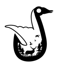 Hunting Scene | Fish Hook | Wildlife | Nature Scene | Outdoor Hunting | Fishing | Hunting Season | Hunting Animals | Original Illustration | Vector and Clipart | Cutfile and Stencil