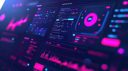 Obraz premium Modern Web Hosting Dashboard Interface Design