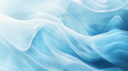 Fototapeta premium Abstract Blue and White Swirling Background with Smooth Lines and Curves.
