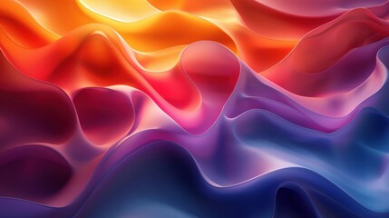Obraz premium Abstract Gradient of Wavy, Curving, and Flowing Lines