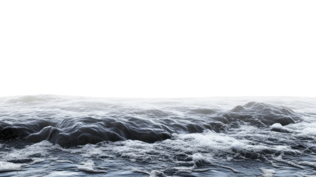 river with mist on transparent background - Powered by Adobe