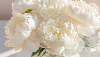 Obraz premium 高級感のある美しい白い花束（ウエディング、贈り物、感謝）