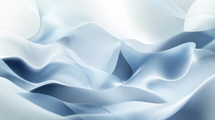 Fototapeta premium Abstract Blue and White Swirling Flowing Fabric Texture Background.
