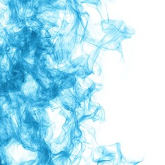 Vivid blue fire dances against a  white canvas, creating a striking contrast that captivates the eye.