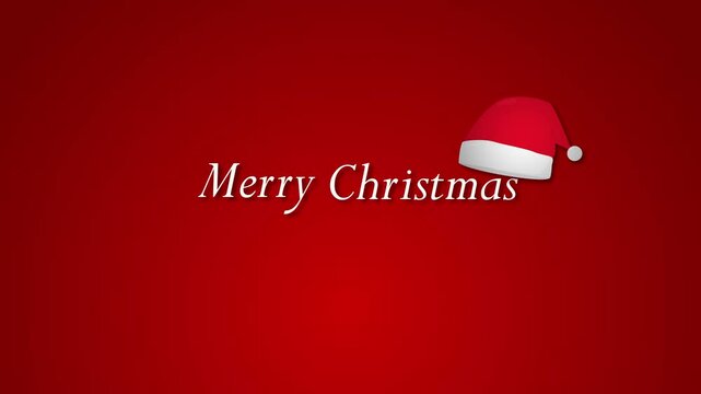 animation with text merry christmas on colored background, christmas background, merry christmas
