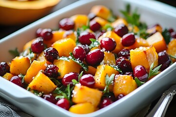 Butternut Squash and Cranberry Salad