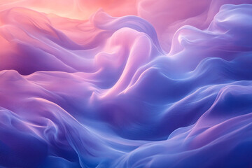 Obraz premium abstract purple and blue swirling fabric background - soft, dreamy, textured, flowing, shimmering, closeup, seamless, digital art, high resolution