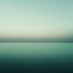 Obraz premium Abstract Minimalist Teal and Green Gradient Background for Design - Water Surface and Sky.