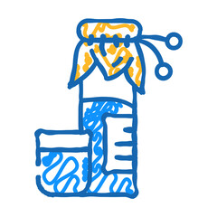 kefir milk product doodle icon sketch vector. kefir milk product sign. isolated symbol illustration