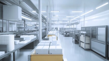 Clean and Modern Manufacturing Facility Interior