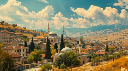Scenic View of Manti, Turkey with Clear Sky