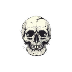 Fototapeta premium black and white vintage skull vector