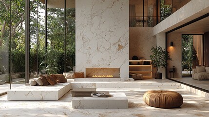 A light, elegant white marble slab with pastel hues and thin gold veins, representing serenity and sophistication